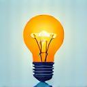歯車と電球が融合したイノベーションアイコン